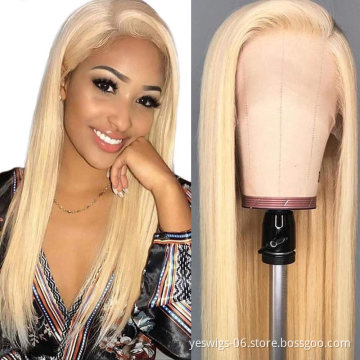 Cheap Wholesale 613 Bloned Lace Front Wig Human Hair Yeswigs Raw Indian Virgin 100% Human Hair Hd Full Lace Frontal Wig Vendor